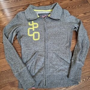 Joshua Perets Gray Zip-up with Yellow Accents